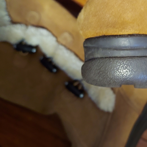 Bass "Grove" Women's Shearling style Suede Boots-8M-Chestnut - Picture 7 of 10